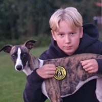 Sixten Eliasson med sin hund Alexi